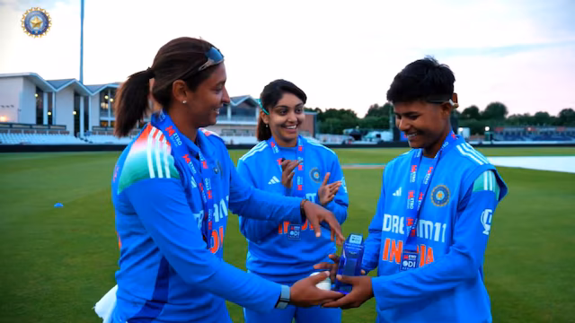 Harmanpreet Kaur Shares Player of the Match Award with Kranti Goud